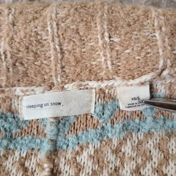 Anthropologie Sleeping On Snow Quillins Jacquard Vest Cardigan Duster Size XS - Picture 7 of 13